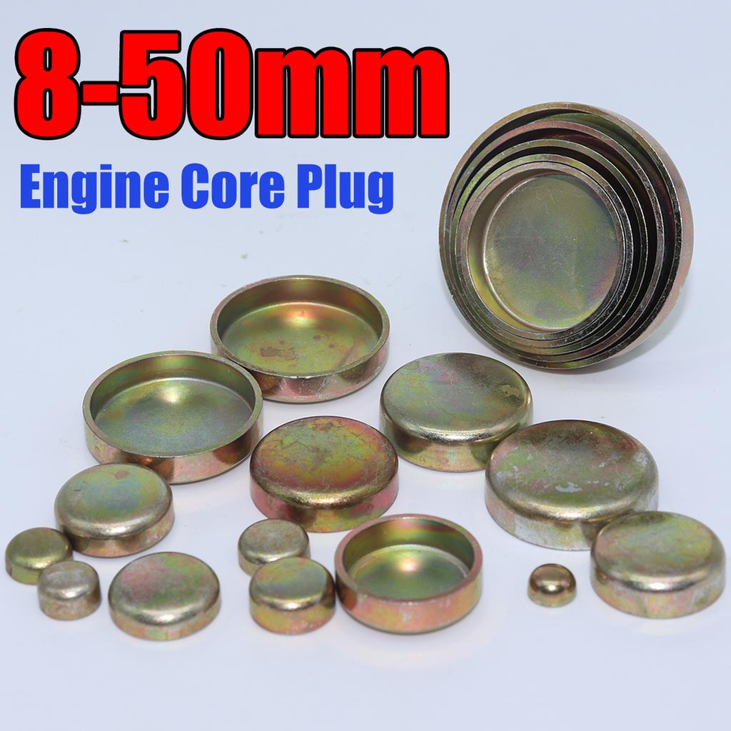 8 - 50mm Tappi Nucleo Motore Universali Zincati Tappi di Gelo/Espansione per Testata Cilindri e Blocco Parte di Ricambio Tappo di Gelo Welch