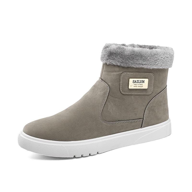 

Северо-восточные уличные зимние хлопковые теплые модные повседневные хлопковые ботинки с круглым носком и голенищем, ботинки Мартина мужские S030 44