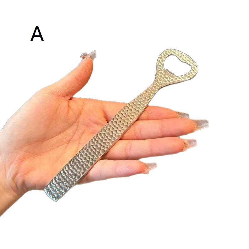 Robuster gehämmertes Edelstahl Flaschenöffner Eleganter Hebelmechanismus mit Hammerstruktur