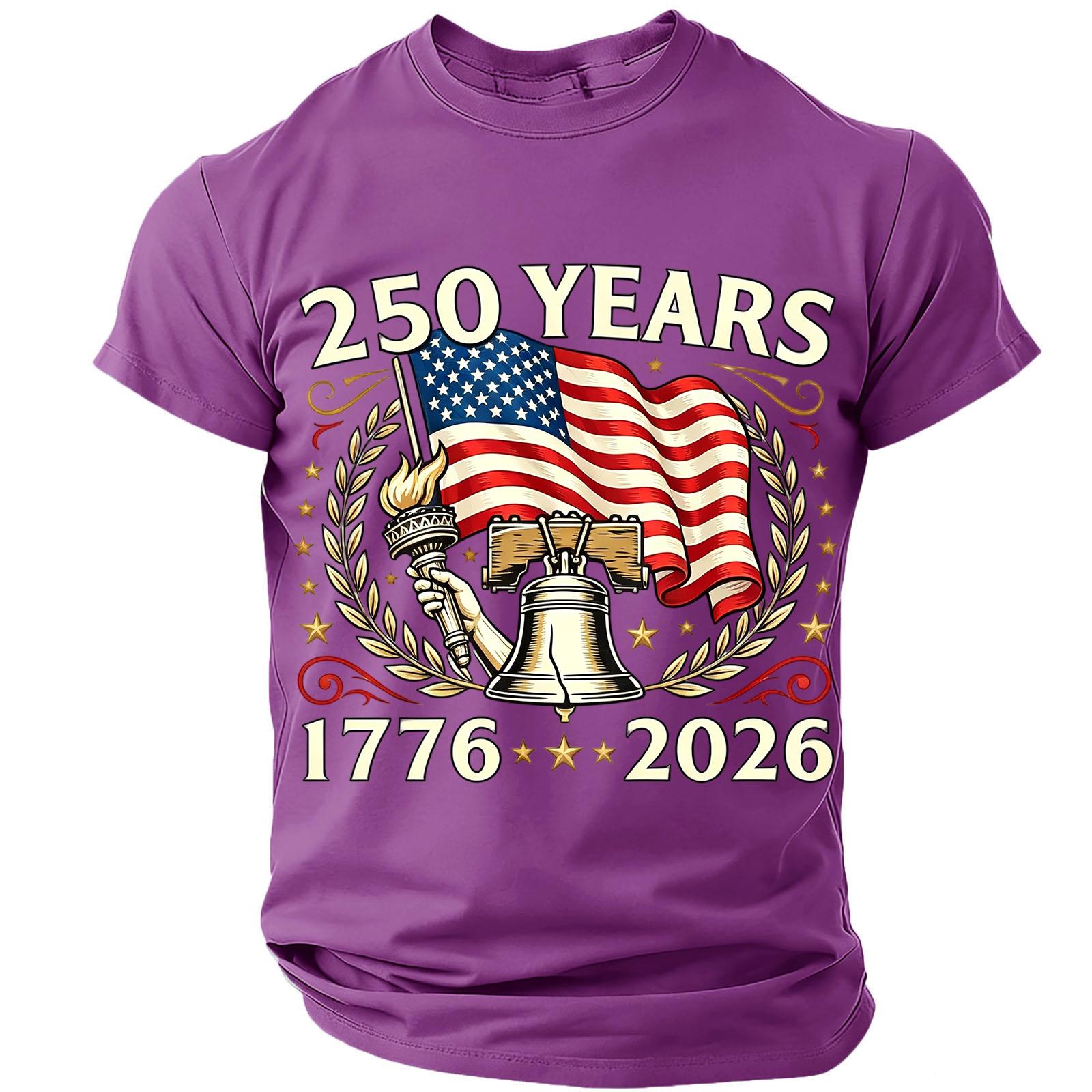 

250 Anniversary Usa Shirt Mens Shirt Usa 250Th Anniversary Shirt Tshirt 250 Years America Shirt XXXL фиолетовый