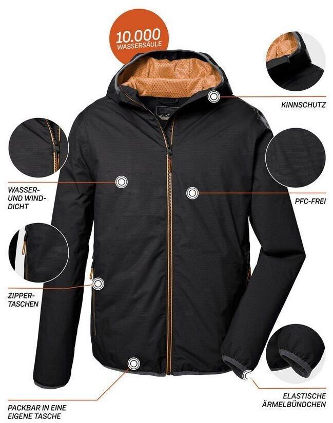 Куртка Killtec с капюшоном темный антрацит