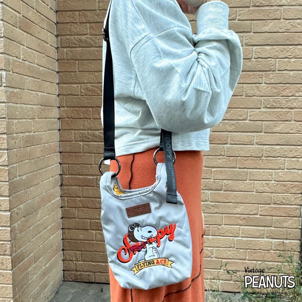 Collection Snoopy Mini Shoulder Bag ODB039 Light Gray OUTDOOR PRODUCTSPEANUTS