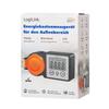 LogiLink IP44 LCD 3600 W CEE 7/3 + 7/7 Outdoor Socket with Energy Meter Black