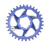 Funn Solo DX Narrow Wide Chainring Direct Mount 6mm 34 (SRAM Compatible, Offset, Blue, Teeth)