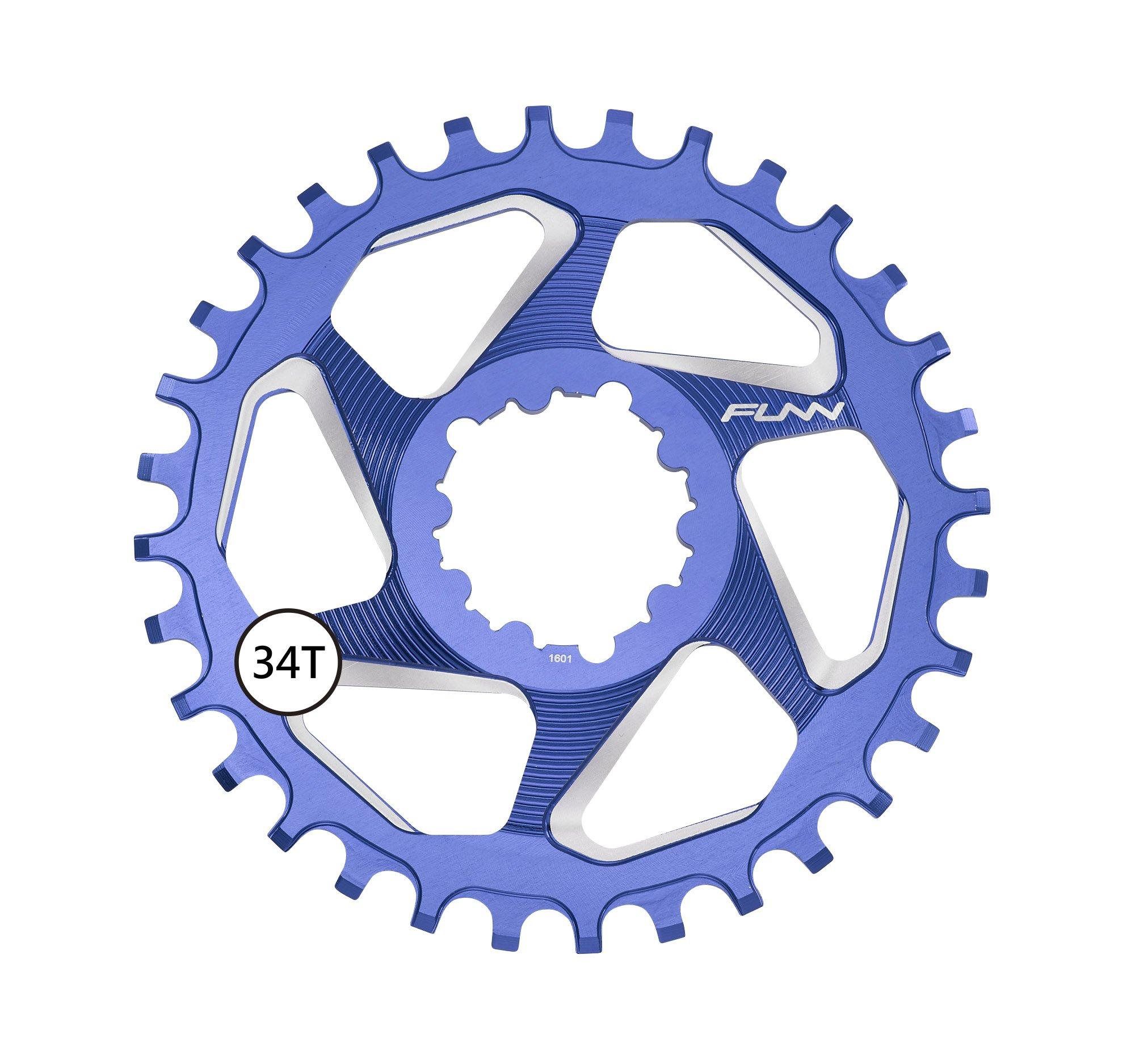 

Funn Solo DX Narrow Wide Chainring Direct Mount 6mm 34 (SRAM compatible, offset, Blue, Teeth) синий