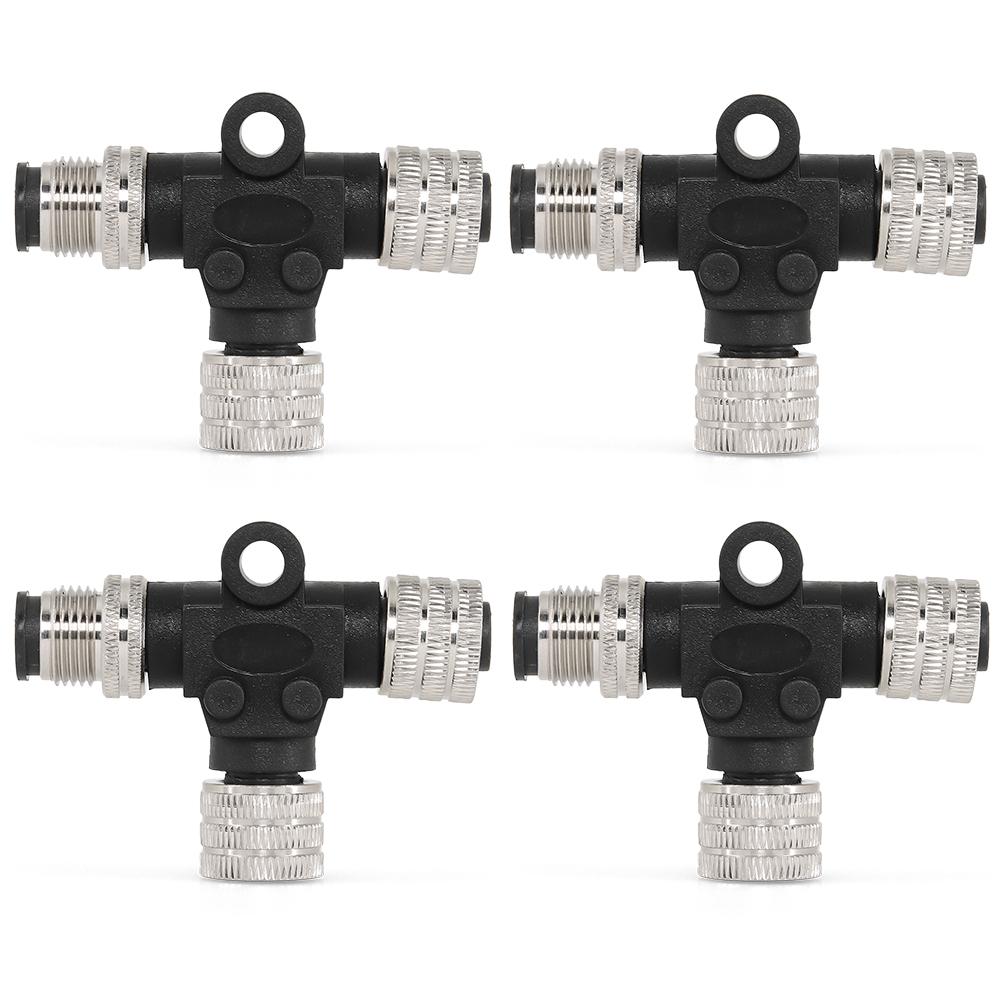 NMEA 2000 3 Port Multiport T Connector Starter Kit 0~190ohm Silver Edge 3 Way Adapter For NMEA2000  For Boat Marine Accessories