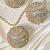 Champagne Christmas Spheres Pendant Foam Xmas Balls Pendant  Festive Party Decor