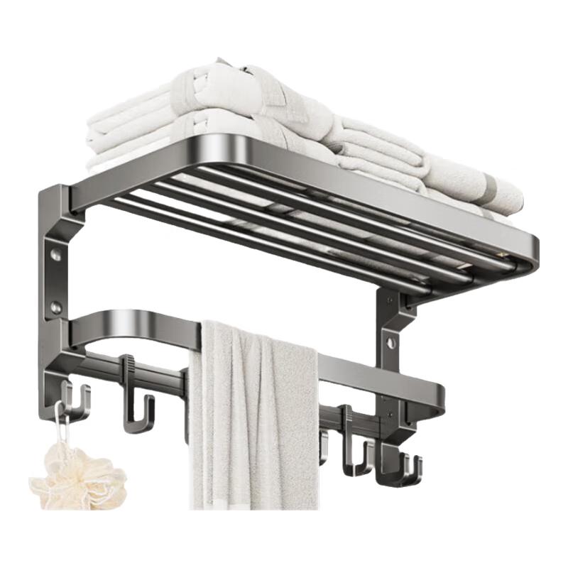 Cobbe Gunmetal Grey Space Aluminum Bathroom Rack Series