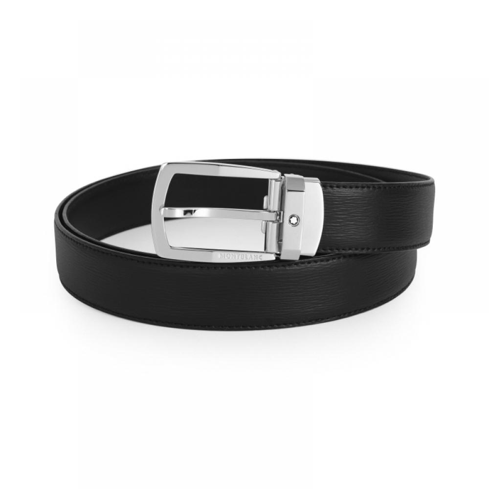 Montblanc 116706 Ladder Black Shiny Belt