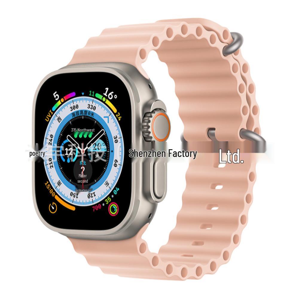 Apple Watch 11 Ultra Silikonarmband mit Doppelschnalle