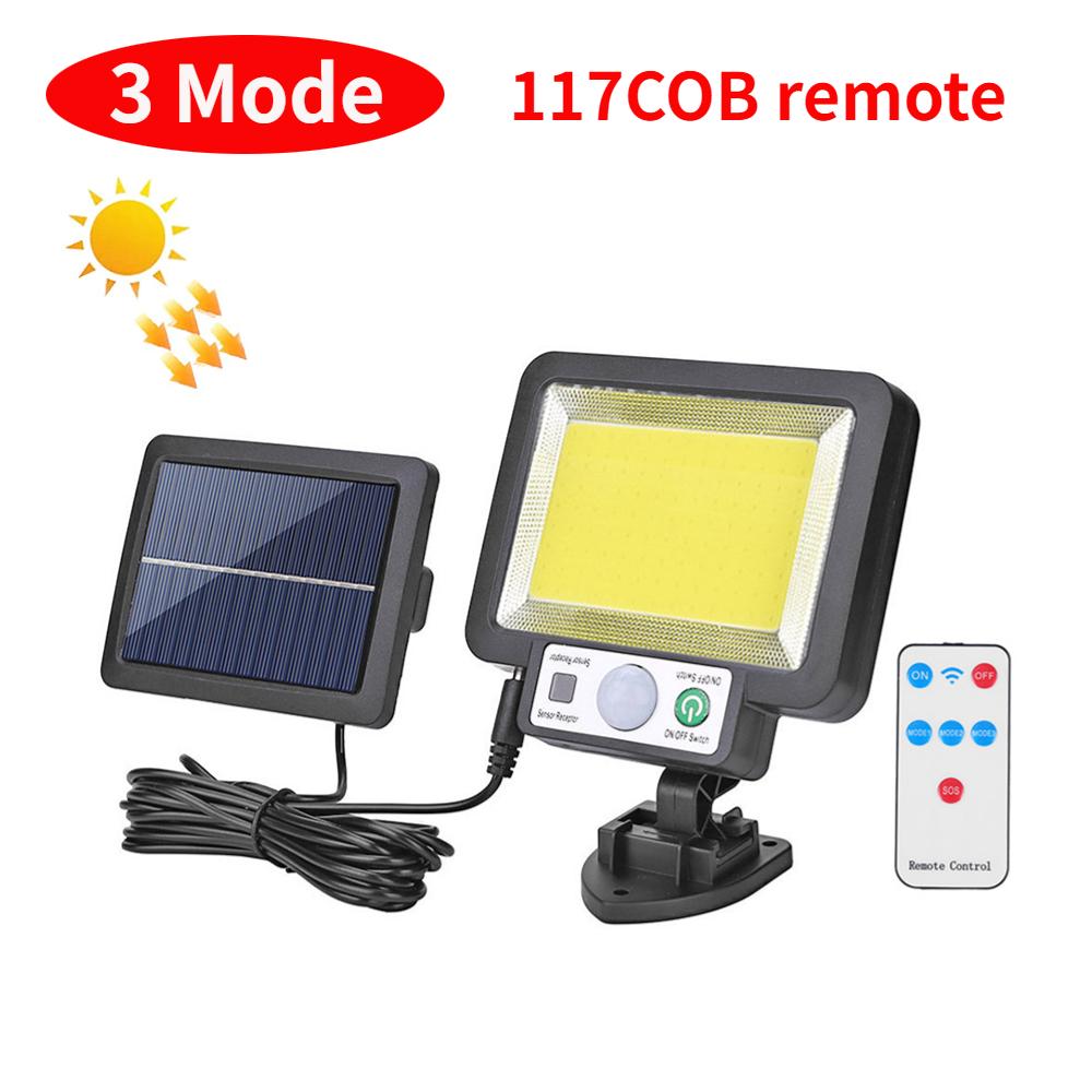 LED Solar Split Wall Lamp 3 Mode Waterproof Motion Sensor Lamp Security Outdoor Street Lighting Solar Lamp for Garden Wall Light