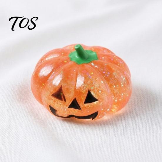 Smiling Pumpkin Toy 1/4Pcs Halloween Stress Relief Toy, Head Squeeze Glitter Desk Clear Office for Relieve Anxiety Soft Toys