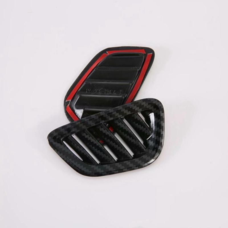 A51K-2 Pcs For Onix Car Dashboard Front Air Vent Outlet Cover Trim Accessories ABS Carbon Fiber Easy In
