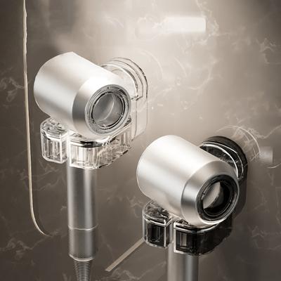 Yousheng Wall Mount Hair Dryer Rack Straightener Holder with Suction Cup Easy Rotation Angle Adjustment Easy To Install Hair Dryer Accessories Rack