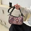 Chic Simple Urban Oxford Cloth Handbag With Elegant Floral Pattern For Women