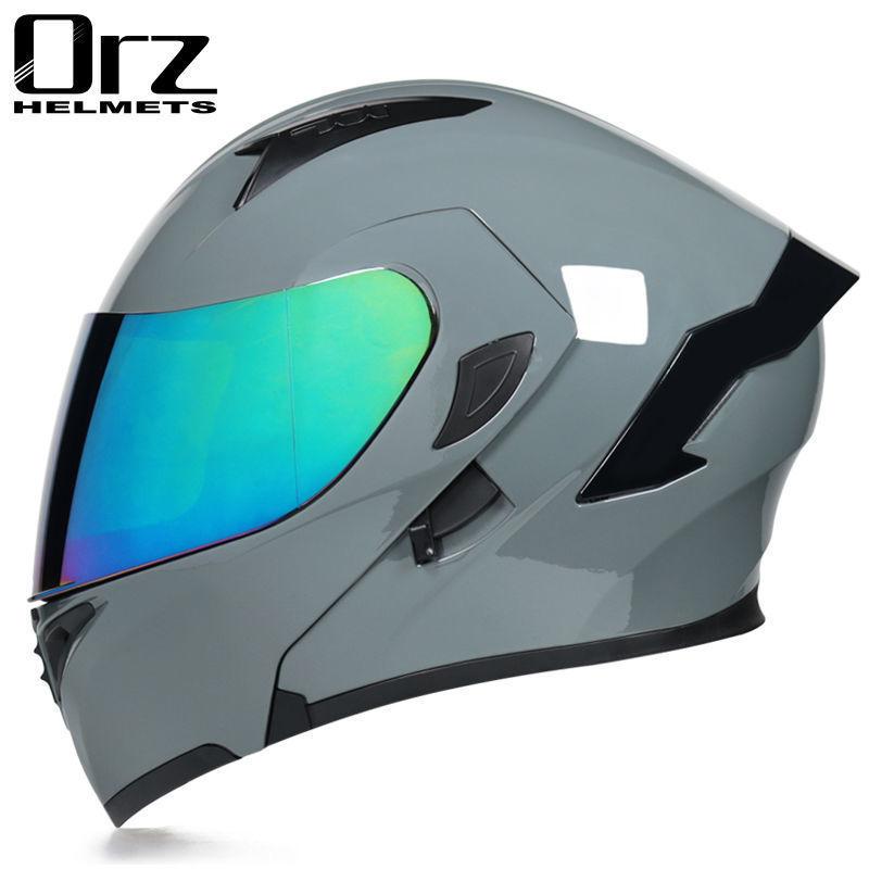 Motorcycle Helmets Men's and Women's Unveiling Helmets Full Helmets Tail Rider Bluetooth Locomotive Men's and Women's Winter Personality Electric