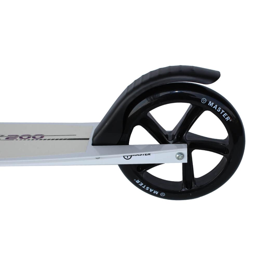 Folding scooter with transport strap MASTER Cruiser 200 mm WHITE
