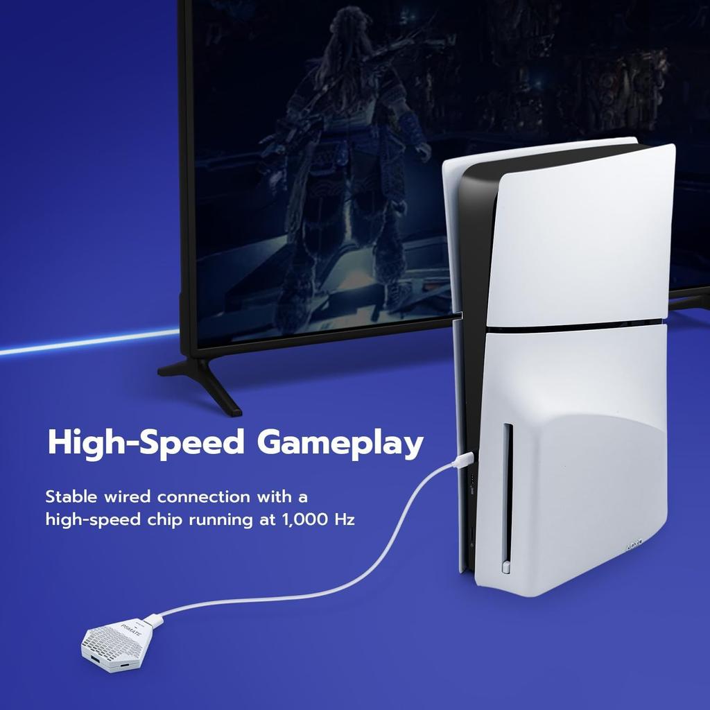 P5 Mate USB adaptér pro PS5/PS5 Slim Gaming Converter Příslušenství Hry pro více hráčů, nízká latence, podpora více ovladačů/periferií/náhlavních souprav/atd.