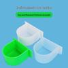 Clear Green Semicircle Bird and Rabbit Feeder Bowl - Cage Accessory