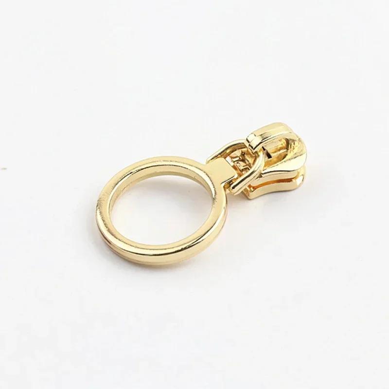 5/10/20Pcs Meetee 5# Zipper Slider for Metal Zips Handbag Purse Zippers Puller Head Jacket Replace Zip Closure Repair Accessory