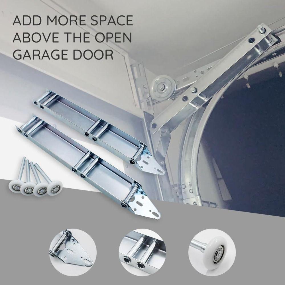 

4 Nylon Rollers Garage Door Hardware Dual Track Bracket Roller Set Garage Door System