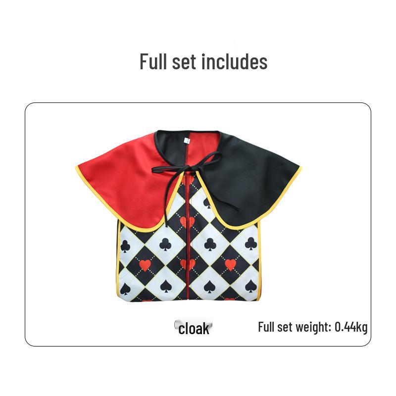 Красный плащ Королевы Червей: Костюм карты Король Игроков для Хэллоуина и сцены One Size