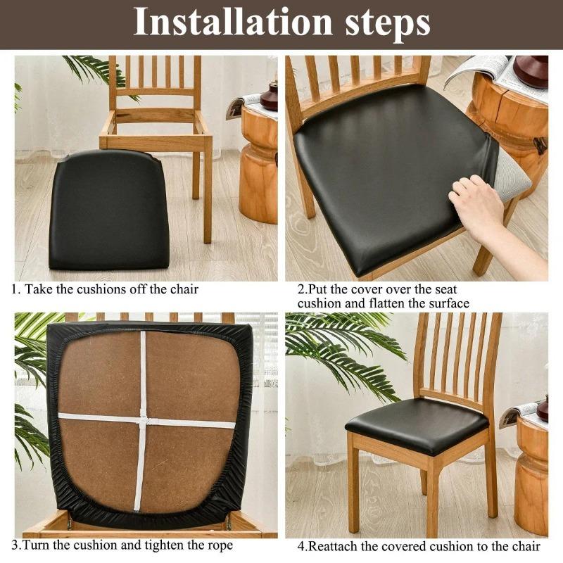 1PC Fashion Chair Cover PU Leather Waterproof Oilproof Cushion Covers Chair Protecotor Home Supplies
