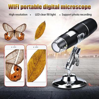 Microscópio digital USB, lupa, câmera, suporte de 8 LEDs, para Android e iOS, iPhone e iPad, microscópio digital 1000X