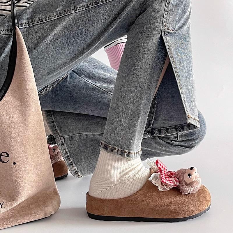 Cartoon cute slippers women wear bag head cool slippers new soft bottom versatile half slippers women