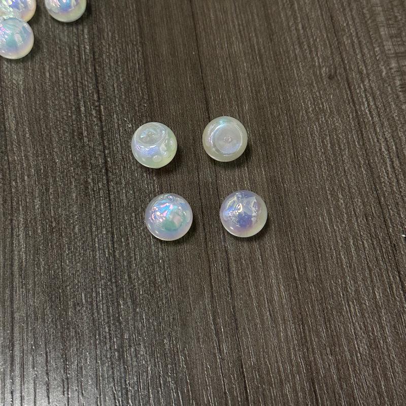 Iridescent Shimmer Pearl High Waist Mermaid Bow Beads for DIY Jewelry