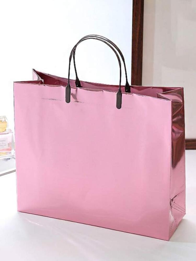 1 Stück rosa Geschenktüte, PVC Laser Geschenkverpackung zarte Tragetasche, Geschenküberreichung, Hochzeitsdekoration, Party