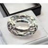 27-28 Ct Shine White Color Sapphire Oval Cut Beautiful Certified Loose Gemstone