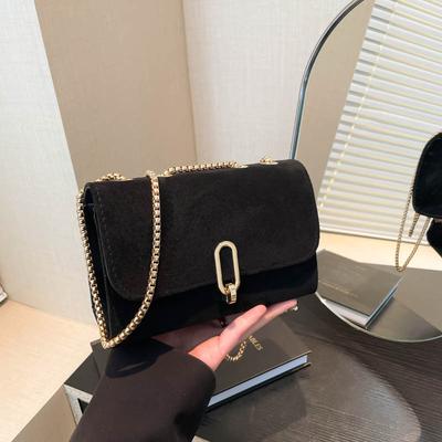Ausländischer Stil einfache Persönlichkeit Mode einfarbig 2025 Frühling lässig Retro Schloss Einzel Schulter Crossbody kleine quadratische Tasche Frau