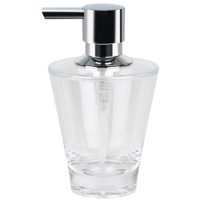SPIRELLA Distributeur De Savon Max Light - 14,5x9x8,5cm - Transparent