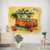 VIKAMA Vintage Dutch Bangs Fogue Life Tapestry Orange Hippie Van Wall Hanging for Bedroom Dorm Living Room Decor