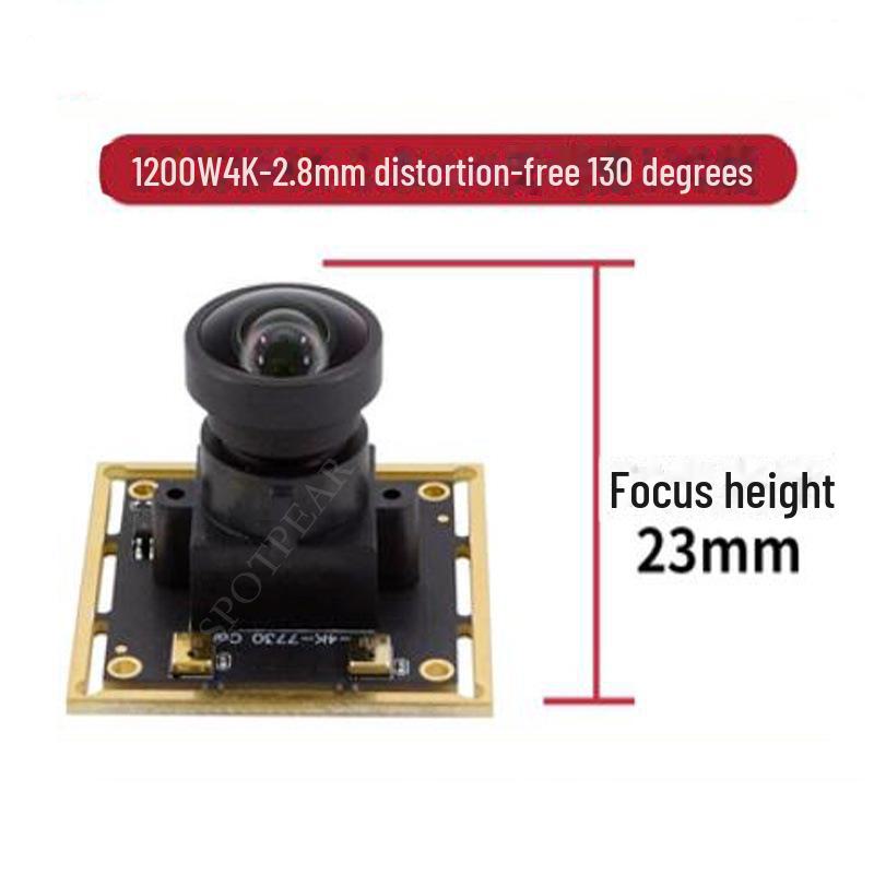 Cameră industrială USB de 1200 W cu senzor IMX377: Unghi larg, fără distorsiuni, compatibil cu Android, Raspberry Pi și Linux. Nu este nevoie de șofer.