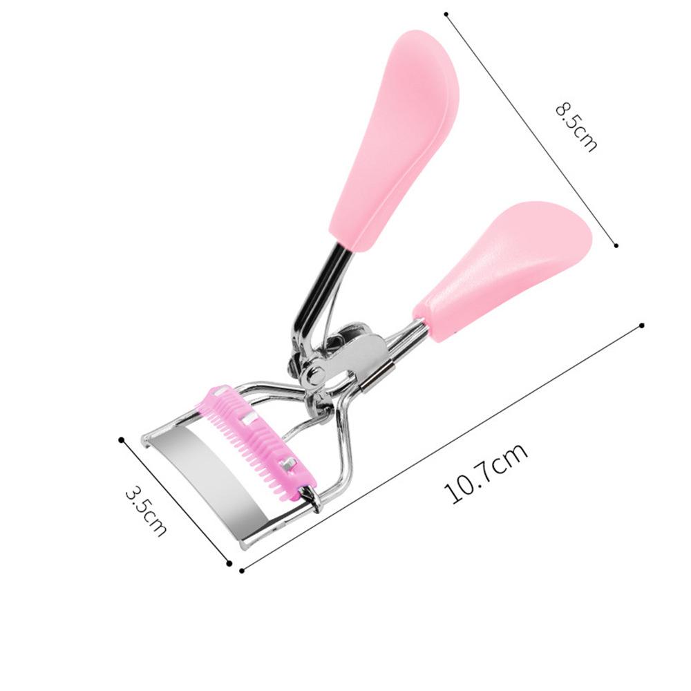 Portable Stainless Steel Eyelash Curler with Comb and Wide-Angle Curling Tool