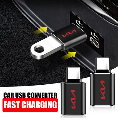 Câble Convertisseur Adaptateur de Charge USB Type C pour Voiture Accessoires de Voiture Pour KIA Sportage Ceed Rio 3 4 Picanto Sorento Optima Cerato Soul Amanti
