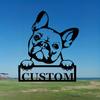 Metal Wall Art French Bulldog Silhouette, Custom Pet Name Sign, Black Animal Decor, Memorial Gift for Dog Lover, Home Decorative Plaque