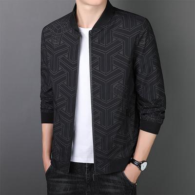 Spring and Autumn Men's Jacket Trend Korean Version Versatile Casual Jacket Spring and Autumn Baseball Collar Outerwear Men's