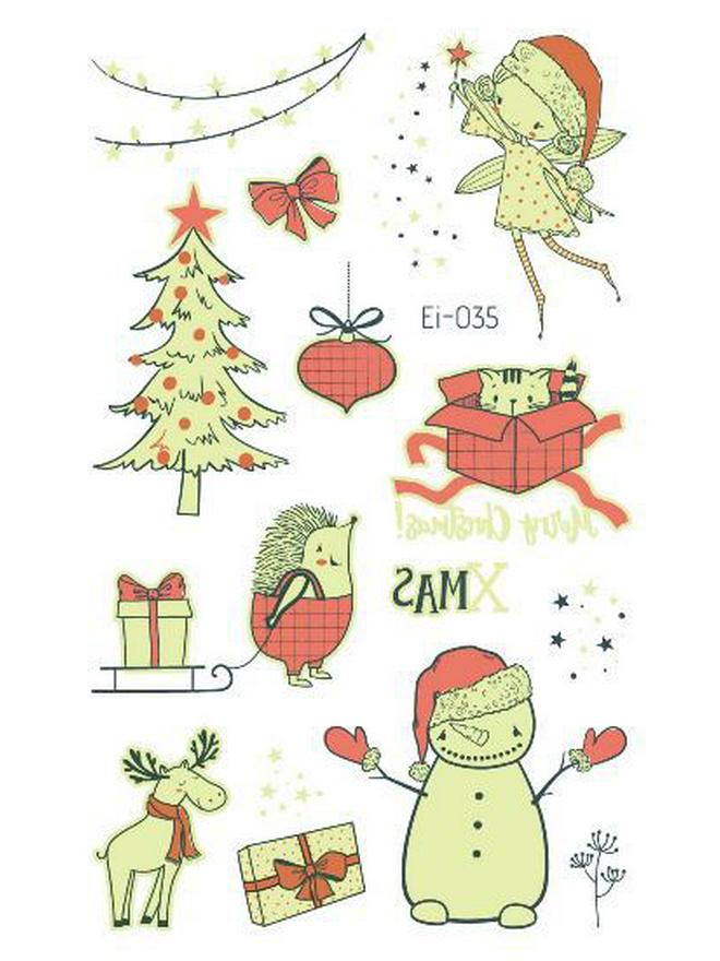 Ricalon Glow-in-the-Dark Waterproof Christmas Temporary Tattoos for Kids