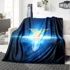 Lazio Football Club Emblem Flannel Blanket, Soft Polyester, Modern Design, All-Season for Camping, Travel, Gifts for Holidays or Birthdays
