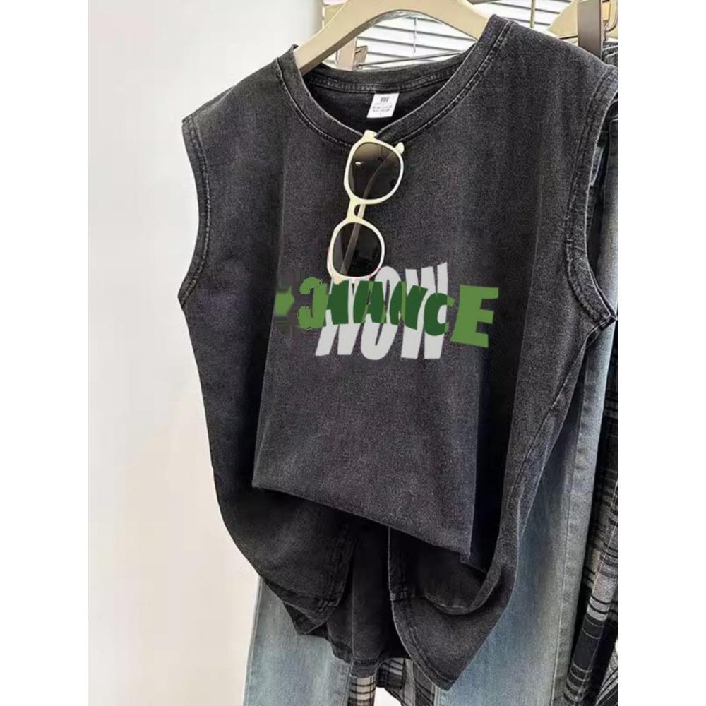 

Ретро Тренд Потертая Старая Майка Жилет Женский Свободный Модный Бренд Безрукавка Одежда Pas Normal Studios Велоспорт S