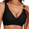 European Seamless Deep V Bra for Women Gathered Side Bust Coverage Anti-Sagging Daily Comfort Intimates