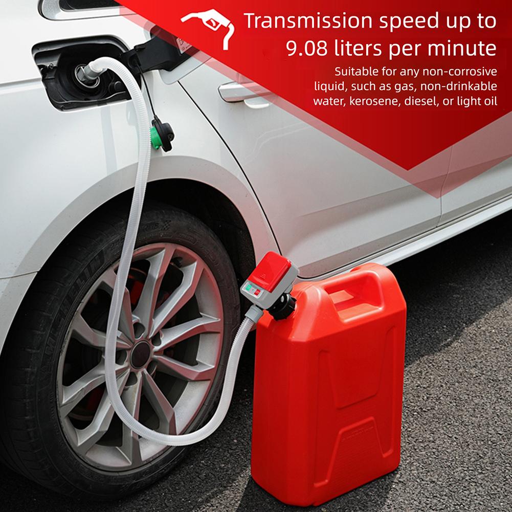 Portable Fuels Pump Battery-Operated Liquid Transfer Pump 9.08l/Min Electric Liquid Pump With 3 Tank Adapter