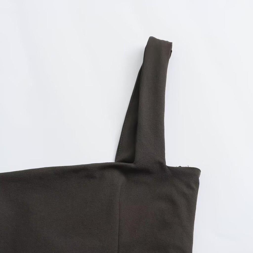 2025 Spring Women's Square Neck Wide Leg Jumpsuit