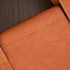 Large Capacity A4 Leather Document Bag Magnetic Button Simple Double Layer File Folder Elegant Lightweight