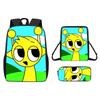 Incredibox Sprunki Pattern Backpack Shoulder Bag Pencil Case Three Set Piece