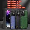Magnetic Built-in Leather Case For Realme 14T 14X 14 5G Car Holder Shockproof Protective Cover For Realme 14 Pro Plus 13Pro+