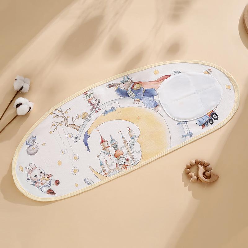 Infant Anti-Startle Combed Cotton Swaddle Bag - Spring/Summer Quiet Sleeping Essential 35x80 cm